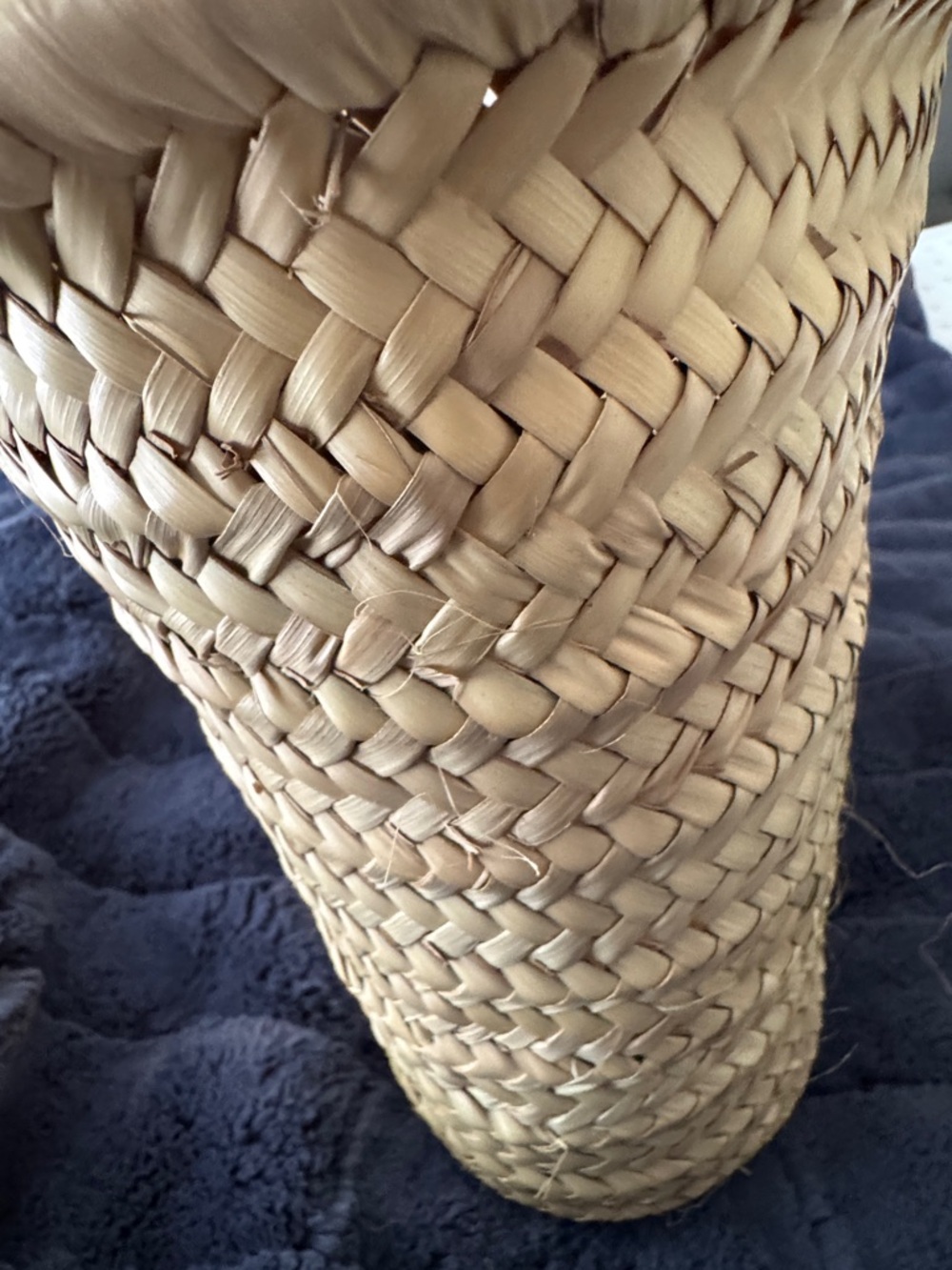 Furla Yellow Woven Tote with Tan Leather Handles - Picture 7 of 12